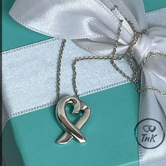 Tiffany & Co Paloma Picasso Loving Heart Pendant Necklace - Silver - 16” - Picture 11 of 14
